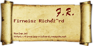 Firneisz Richárd névjegykártya