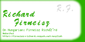 richard firneisz business card